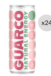 Levann Guarco Natural Energy Drink 250 ml, pack of 24, healthy energy boost with guarana and caffeine, no sugar added.